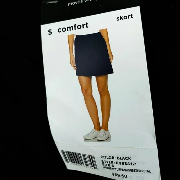 NWT Rafaella Comfort Black Stretch Skort Size Small - Picture 5 of 5